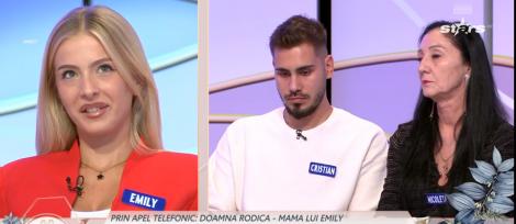 Mireasa sezonul 12. Mama lui Emily a intervenit telefonic. Spune că îl place pe Cristian și dorește să îi fie ginere