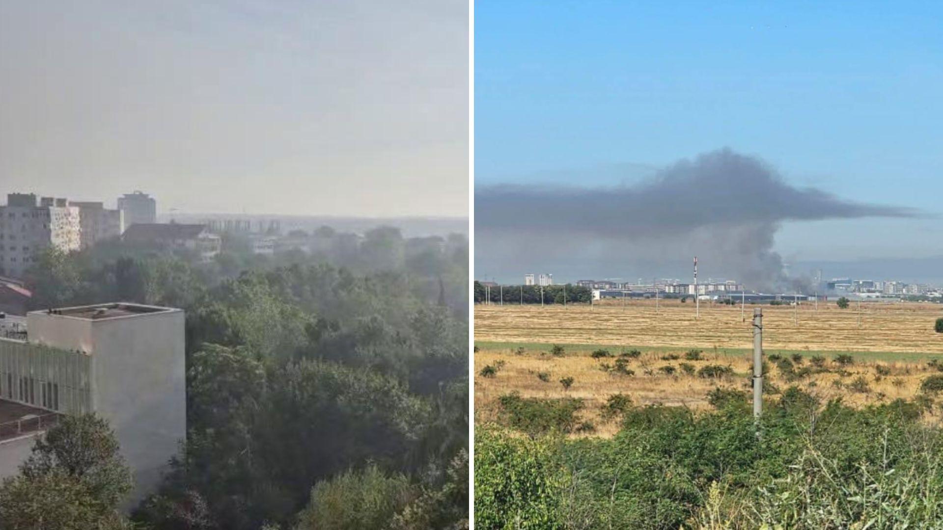 Poluare majoră &icirc;n București și miros persistent de fum, după incendiul de la Dragonul Roșu. Ce zone au fost cel mai afectate