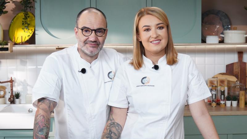 colaj foto chef roxana blenche si chef samuel le torriellec.