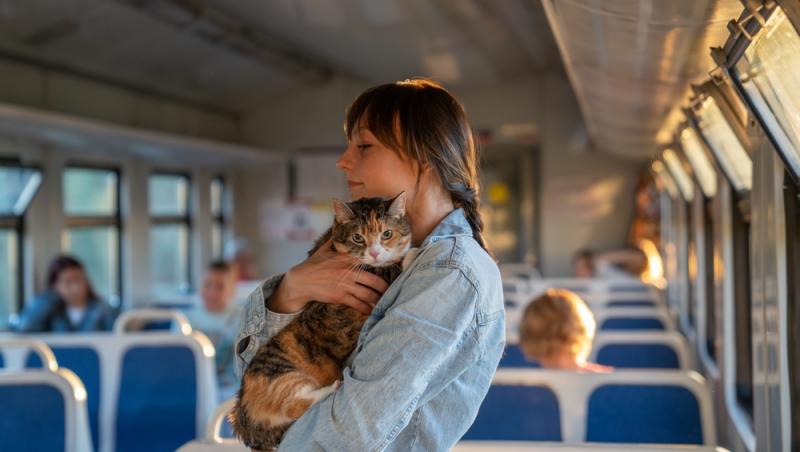 Ce sumă au fost nevoiți să plătească stăpânii unei pisici pentru că a mieunat în tren. Călătoria a fost destul de costisitoare