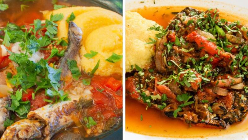 două boluri cu saramură de pește