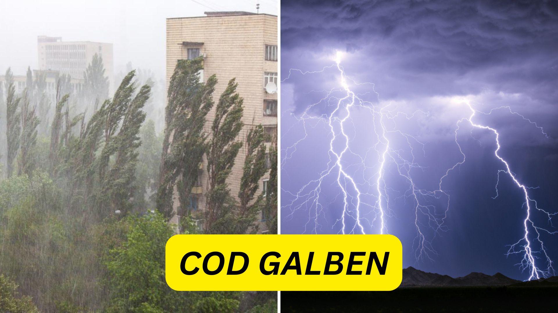 Alertă ANM! Cod galben de furtuni și vijelii puternice în mai multe județe din țară. Ce zone sunt vizate