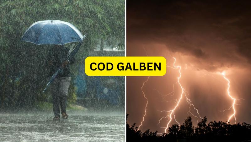 Cod galben de furtuni puternice în țară! Ce județe sunt afectate și cât timp e valabilă avertizarea meteo