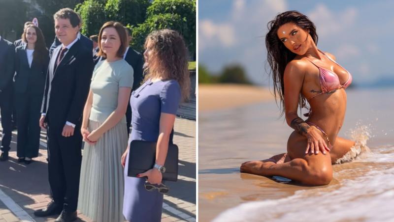 Președintele Nicușor Dan, întâlnire surpriză cu ispita feminină de la Insula Iubirii sezonul 9 la Chișinău! Cum s-au fotografiat