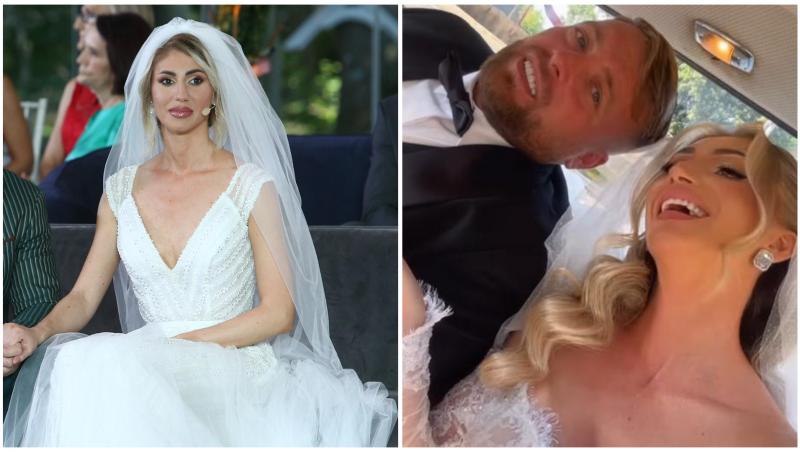 Colaj cu Maria Roman de la Mireasa sezon 3 în două ipostaze diferite în rochii de mireasă