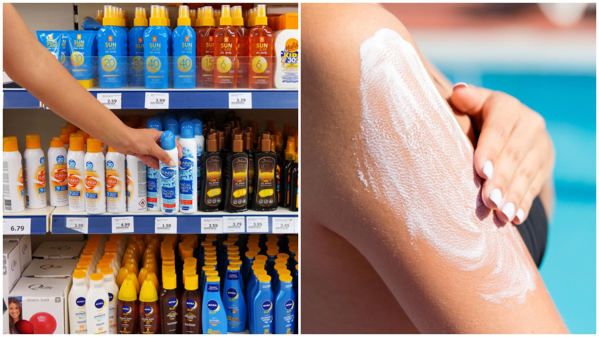 Produse de protecție solară la raft