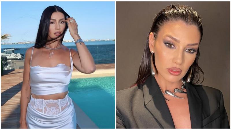 Colaj cu Alina Eremia în două ipostaze diferite