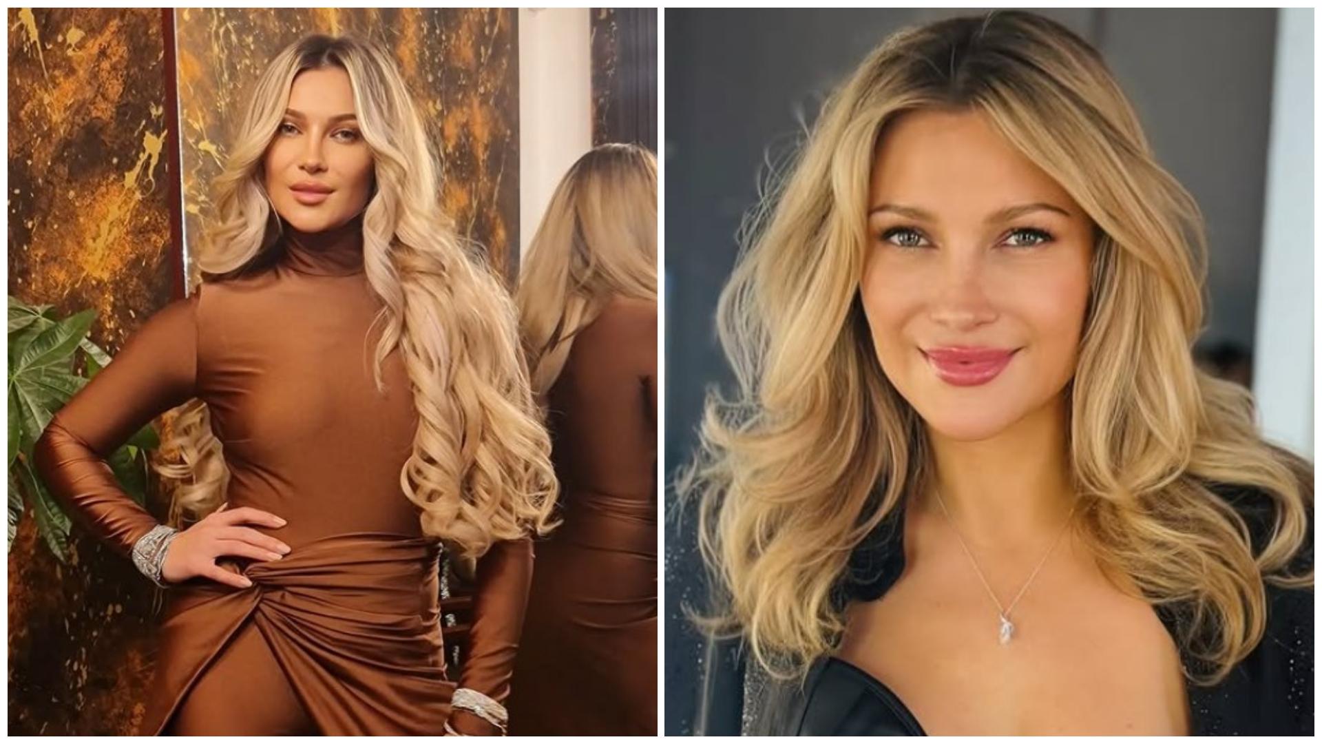 Colaj cu Lora în două ipostaze diferite