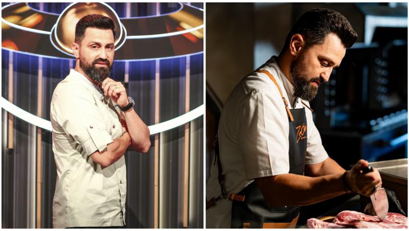 Colaj cu chef Orlando Zaharia în două ipostaze diferite la Chefi la cuțite