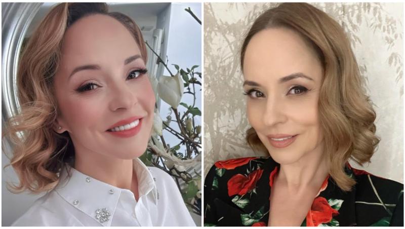 Colaj cu Andreea Marin în doua ipostaze diferite