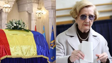 Ce a rostit fosta Prima Doamnă, Nina Iliescu, la catafalcul regretatului Ion Iliescu, depus la Palatul Cotroceni