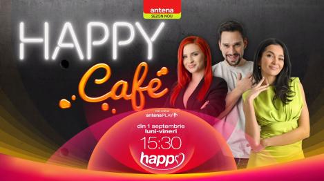 Cristina Ciobănașu, Vlad Gherman și Ruxandra Luca, un vibe fresh, în noul sezon Happy Café, de azi, la Happy Channel, de la 15:30