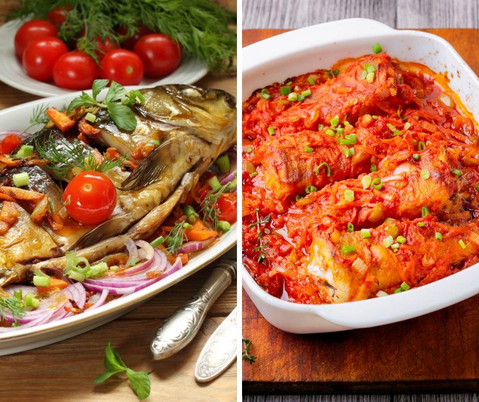 două feluri de plachie de pește