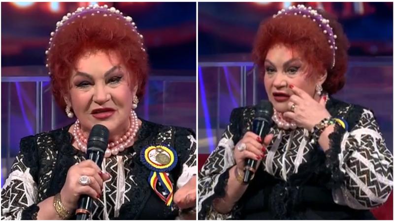 Elena Merișoreanu în platoul emisiunii Un show păcătos