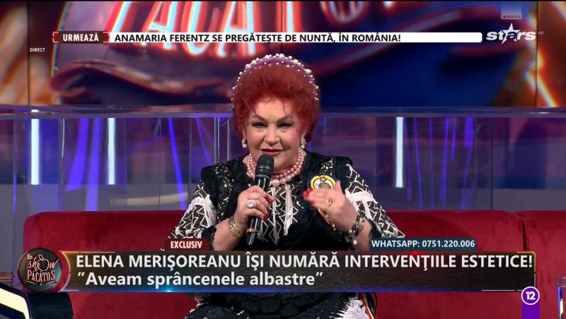 Câte intervenții estetice are Elena Merișoreanu. Artista nu a ezitat să recunoască faptul că apelează la ajutorul esteticienilor