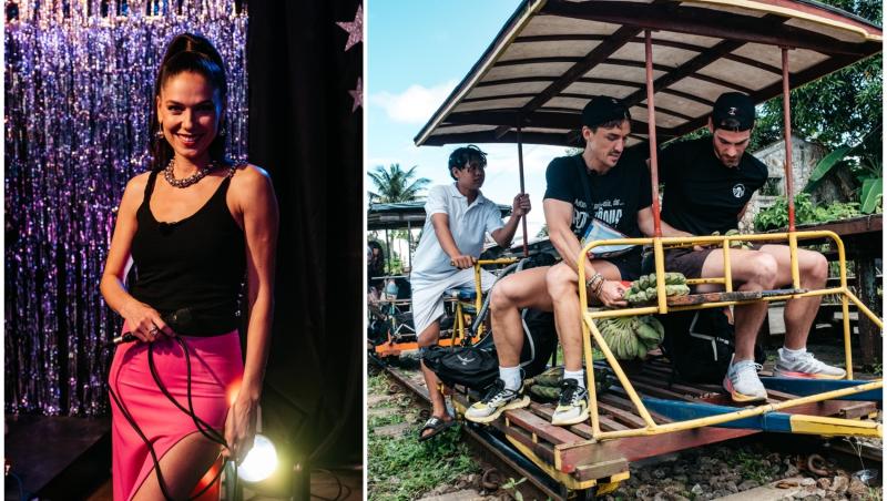 colaj foto cu irina fodor si emil rengle cu alejandro la asia express