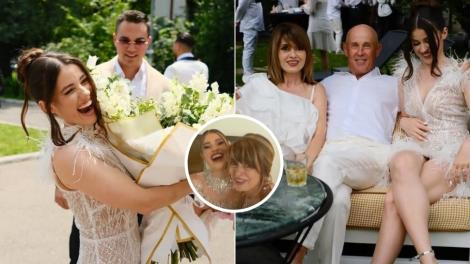 Fiica lui Mugur Mihăescu s-a căsătorit. Ce ținută demnă de covorul roșu a îmbrăcat soacra mică