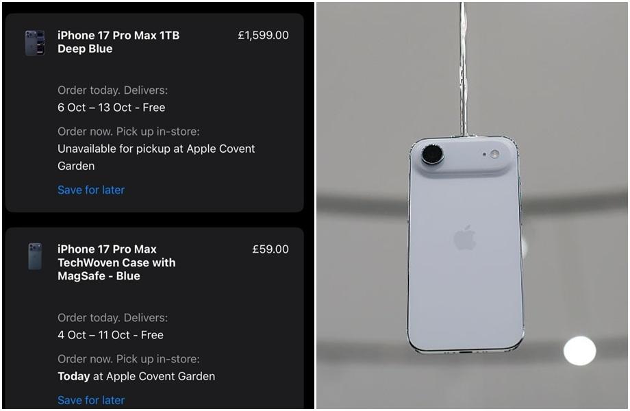 O imagine cu noul Iphone 17 și prețul acestuia