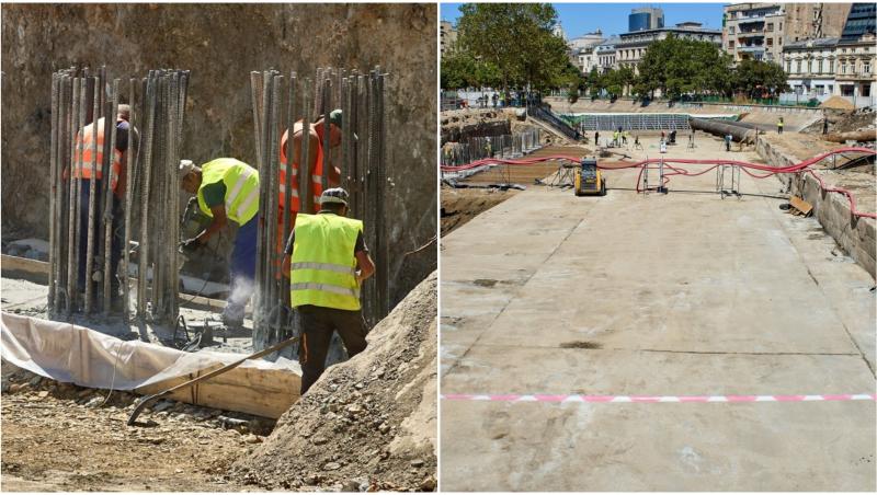 colaj foto lucrari la planseul unirii