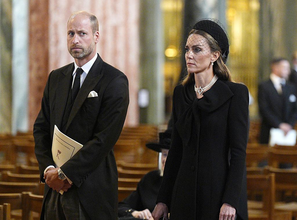 kate middleton și prințul william la funeraliile ducesei de kent