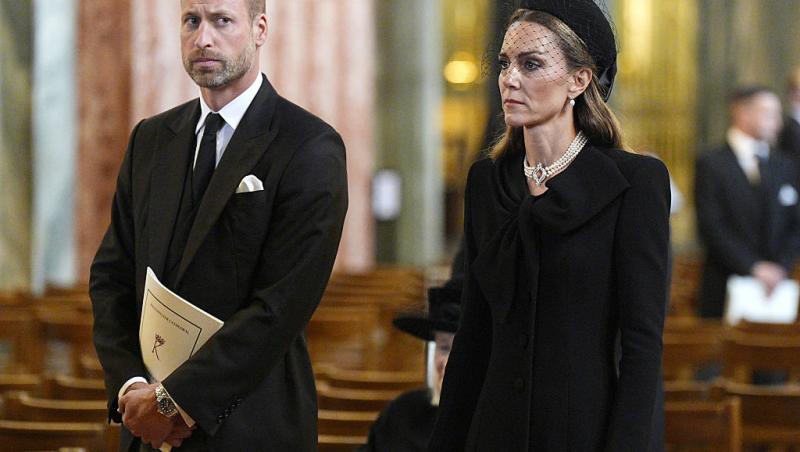kate middleton și prințul william la funeraliile ducesei de kent