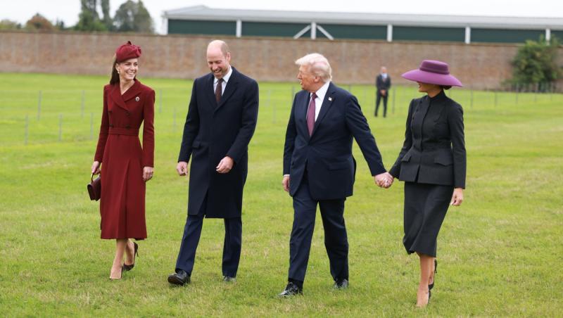 Președintele Donald Trump și soția lui, vizită la Castelul Windsor. Ce ținute au purtat Kate Middleton și Melania Trump