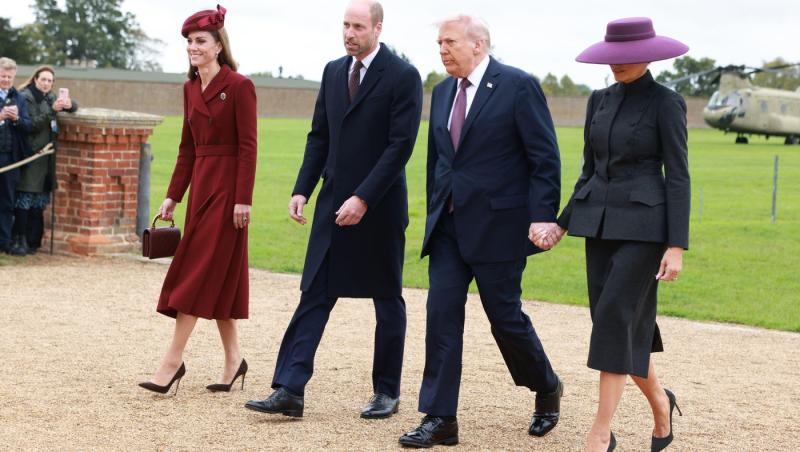 Președintele Donald Trump și soția lui, vizită la Castelul Windsor. Ce ținute au purtat Kate Middleton și Melania Trump