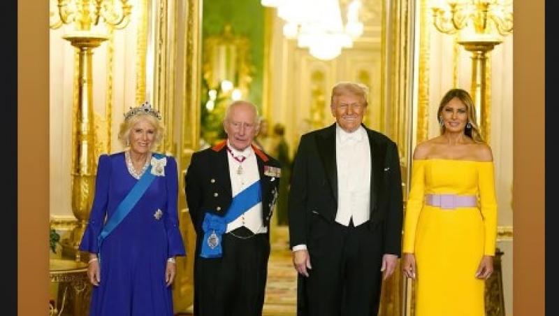Melania și Donald Trump nu au făcut reverența în fața suveranilor Marii Britanii. De ce cuplul prezidențial a încălcat protocolul