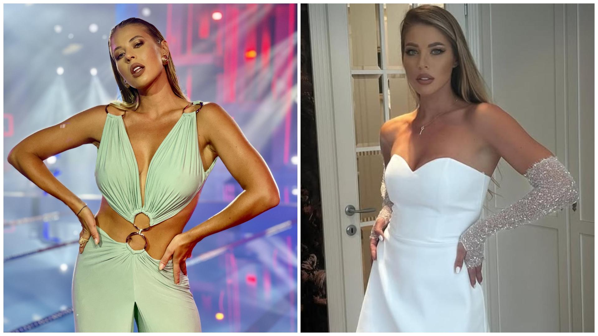 Colaj cu Roxana Nemeș în două ipostaze diferite