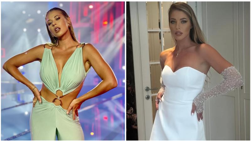 Colaj cu Roxana Nemeș în două ipostaze diferite