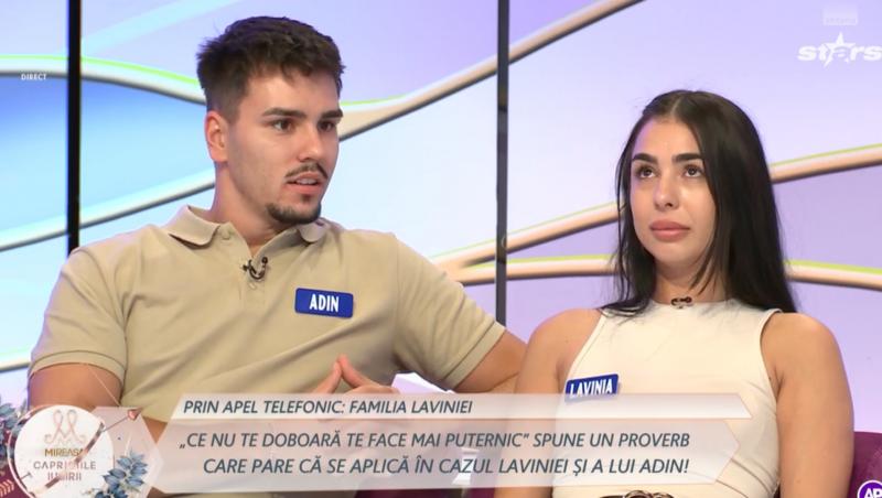Mireasa, sezon 12. Familia Lavinei a intervenit în direct. Ce a dorit sora fetei să-i transmită lui Adin