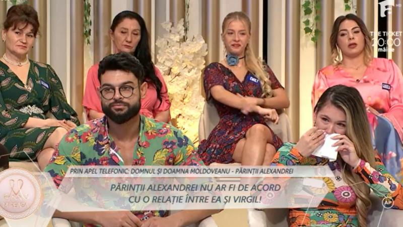 Mireasa, sezon 12. Părinții Alexandrei au intervenit în direct și au transmis un mesaj ferm despre VIrgil. Reacția fetei