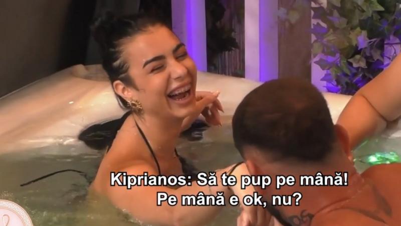 Mireasa sezonul 12. Reacția Laviniei când Kiprianos a vrut să îi ofere un ”pupic din partea lui Adin”