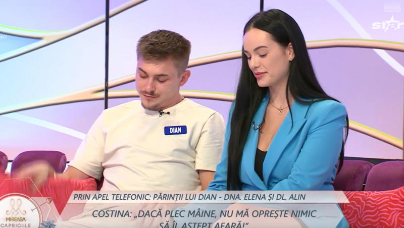 Mireasa, sezon 12. Ce se întâmplă cu relația dintre Dian și Costina, la scurt timp de la plecarea băiatului din competiție