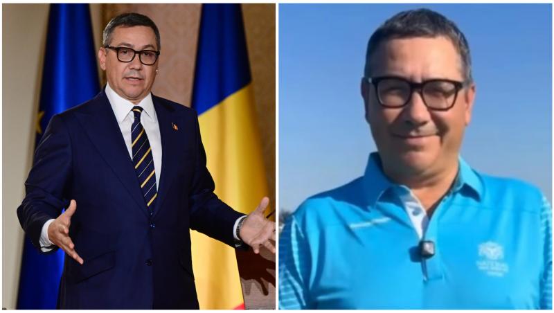 Colaj cu Victor Ponta în două ipostaze diferite