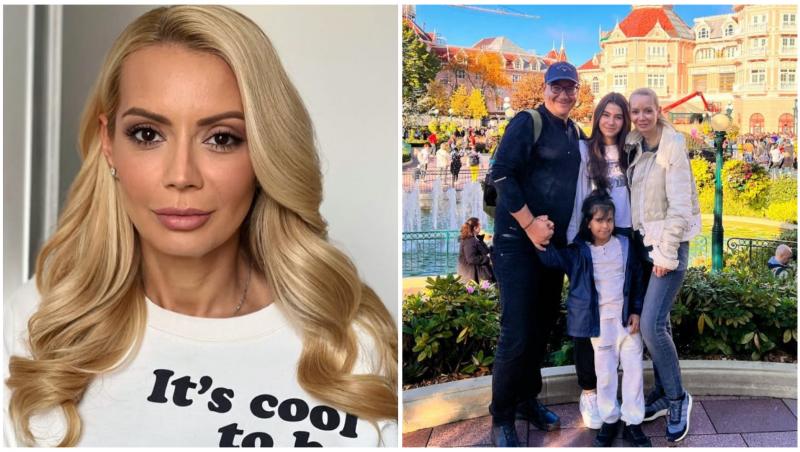 Colaj cu Daciana Sârbu în două ipostaze diferite