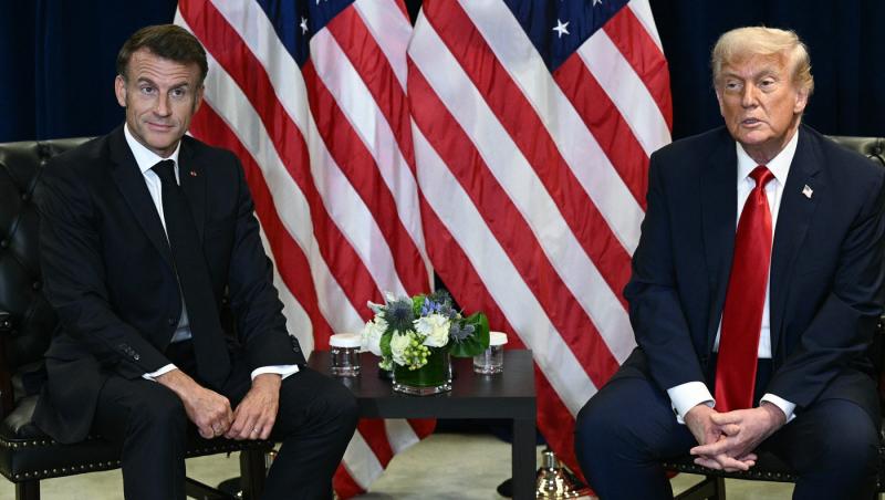 emmanuel macron și donald trump 2025