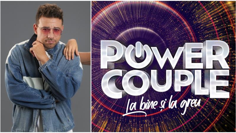 Andrei Niculae și logo-ul Power Couple România