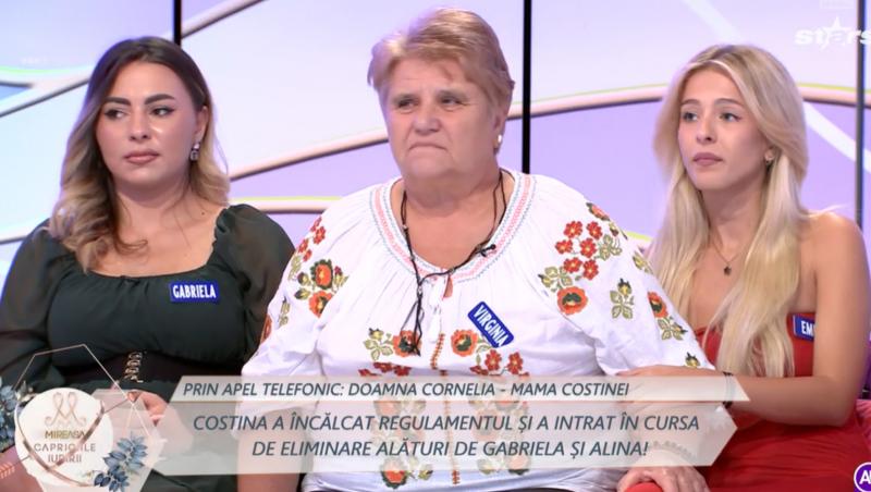 Mireasa, sezon 12. Mama Costinei a intervenit în direct, la scurt timp după ce fata a intrat în cursa de eliminare