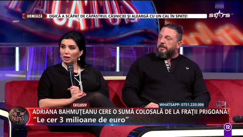 Adriana Bahmuțeanu și sora ei vor 3 milioane de euro de la frații Prigoană: „Băieții mei mă urăsc!” | VIDEO