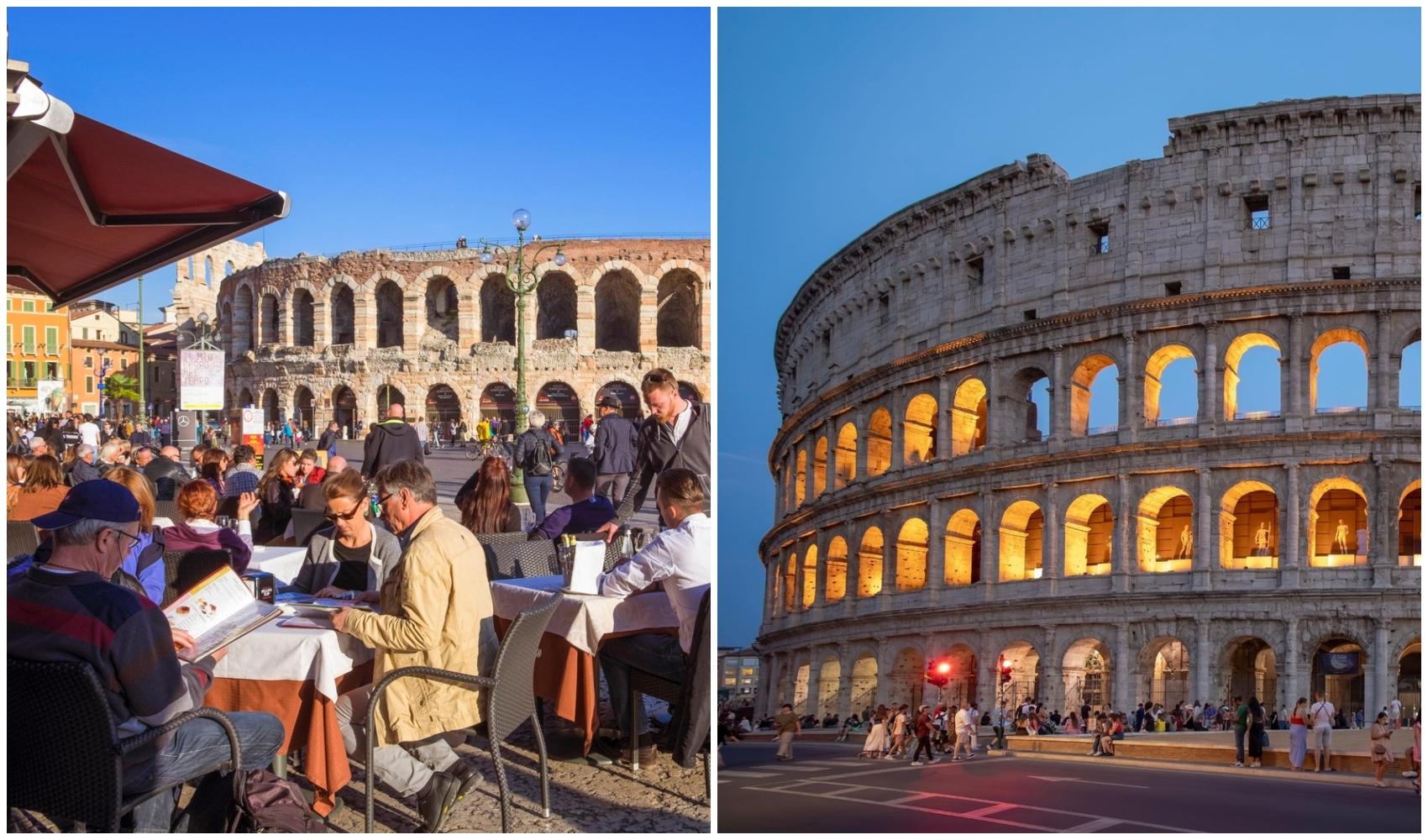 colaj foto cu colosseumul din roma