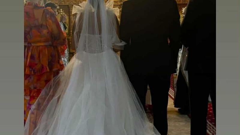 Mireasa, sezon 7. Dima și Sabrina s-au căsătorit religios. Cum a arătat ea în rochie de mireasă și cine le-a fost alături mirilor