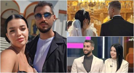 Mireasa, sezon 7. Dima și Sabrina s-au căsătorit religios. Cum a arătat ea în rochie de mireasă și cine le-a fost alături mirilor