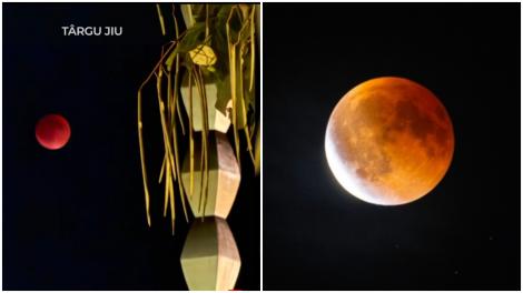 Luna Sângerie, fotografiată din toate unghiurile lumii. În câteva zile urmează și o eclipsă parțială de Soare
