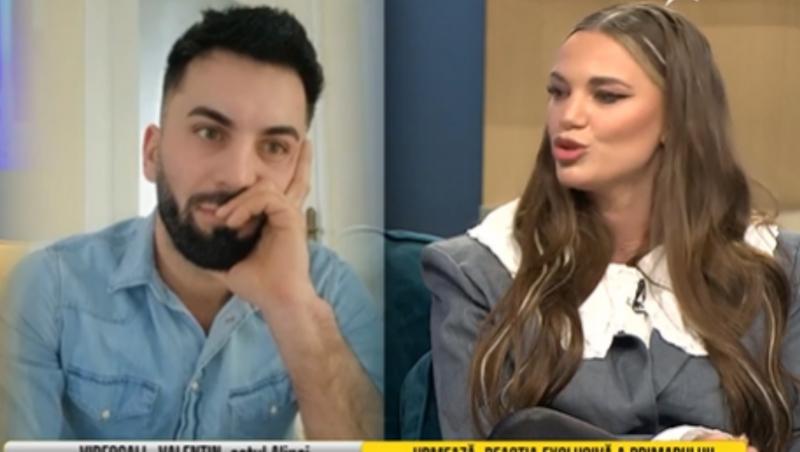 Confruntare între Valentin și Alina în direct. Ce a avut de spus fostul concurent Mireasa și cum a răspuns încă soția lui