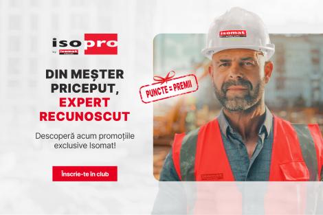 (P) ISOMAT Rom&acirc;nia consolidează relația cu profesioniștii din construcții prin lansarea IsoPro by Isomat
