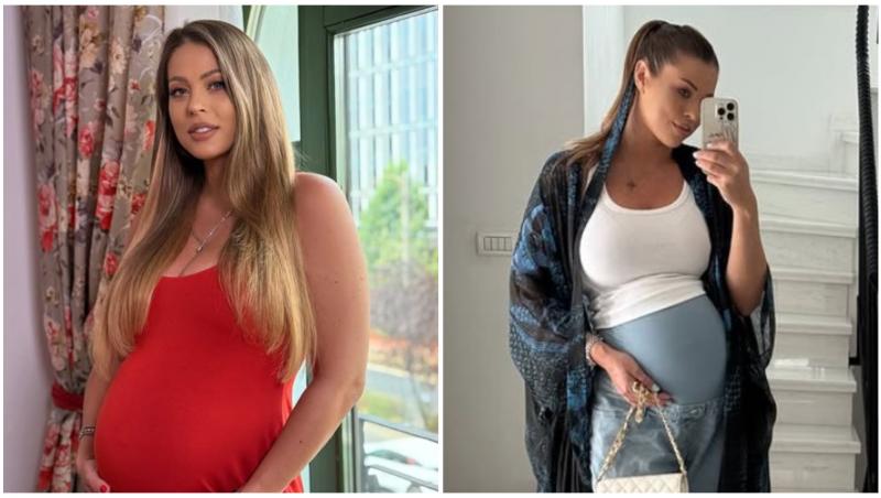 Colaj cu Roxana Nemeș &icirc;nsărcinată &icirc;n două ipostaze diferite