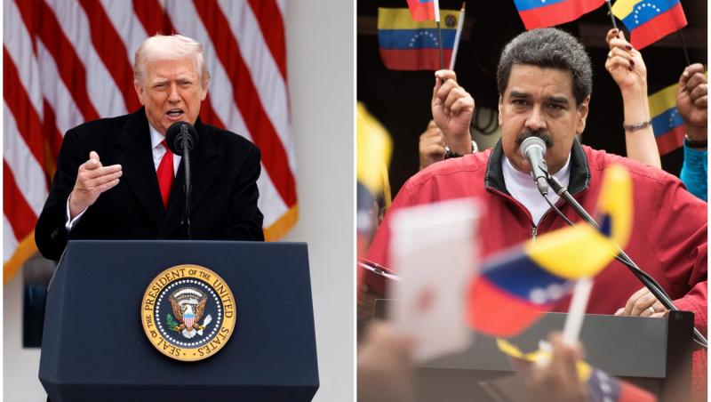 colaj foto cu donald trump si nicolas maduro