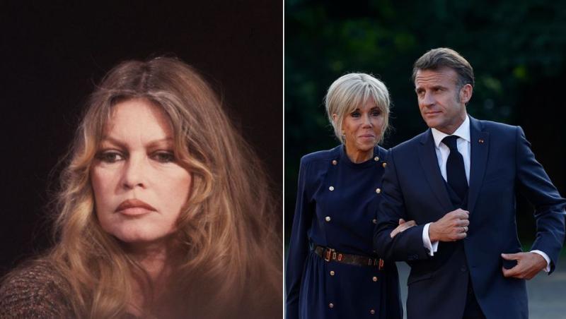 colaj brigitte bardor și brigitte și emmanuel macron