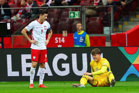 Polonia - Rom&acirc;nia 6-0. Umilință istorică! Triplă pentru Lewandovski! Meciul s-a văzut liveVIDEO pe Antena 1 și Antena PLAY!